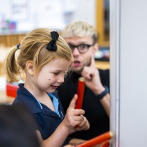 student in class