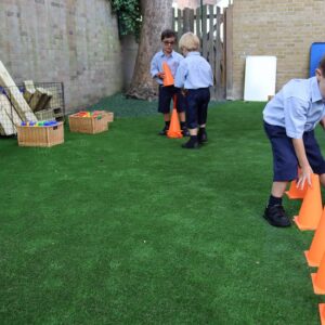 pupils stacking cones